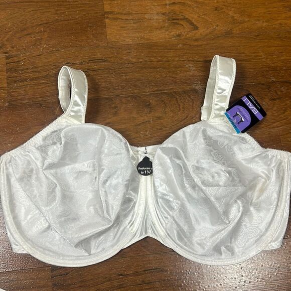 New BALI SATIN TRACINGS BRA 50DDD white bra - Picture 3 of 6